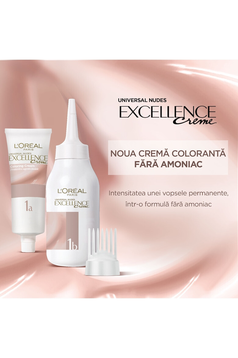 L'Oreal Paris Vopsea de par permanenta fara amoniac Excellence Universal Nudes 3U Universal Dark Brown 192 ml - Pled.ro