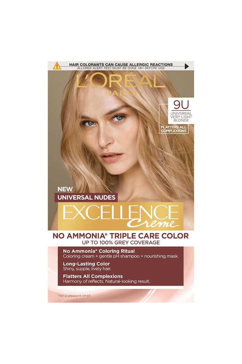 L'Oreal Paris Vopsea de par permanenta fara amoniac Excellence Universal Nudes 9U Very Light Blonde 192 ml - Pled.ro