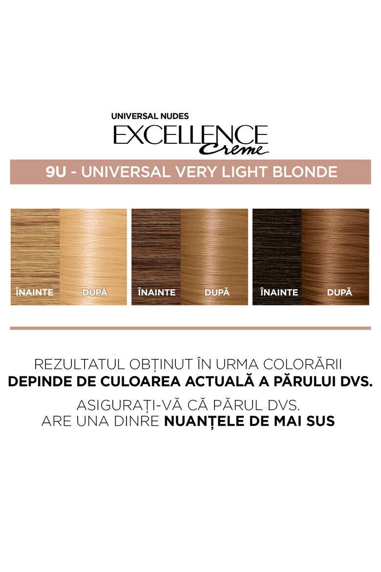 L'Oreal Paris Vopsea de par permanenta fara amoniac Excellence Universal Nudes 9U Very Light Blonde 192 ml - Pled.ro