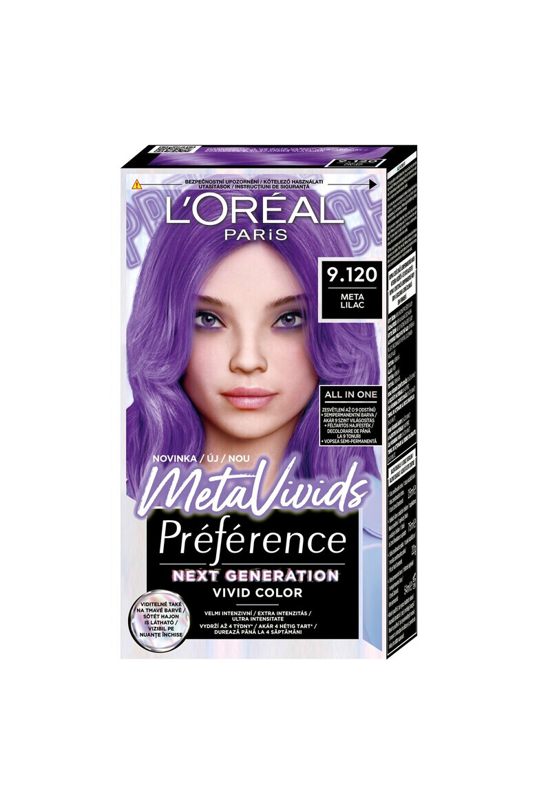 L'Oreal Paris Vopsea de par semi-permanenta Preference MetaVivids decolorant inclus 154 ml - Pled.ro