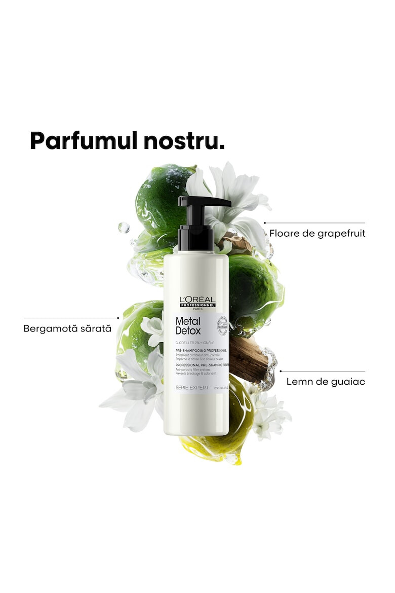 L'Oreal Professionnel Tratament pre-sampon L’Oreal Professionnel Serie Expert Metal Detox cu 2% Glicofiller reumple fibra previne ruperea parului si mentine culoarea 250 ml - Pled.ro