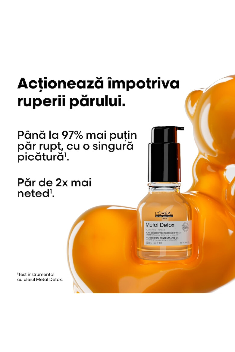 L'Oreal Professionnel Ulei de par concentrat Metal Detox cu sistem anti-depunere a metalelor opreste ruperea firelor de păr 50 ml - Pled.ro