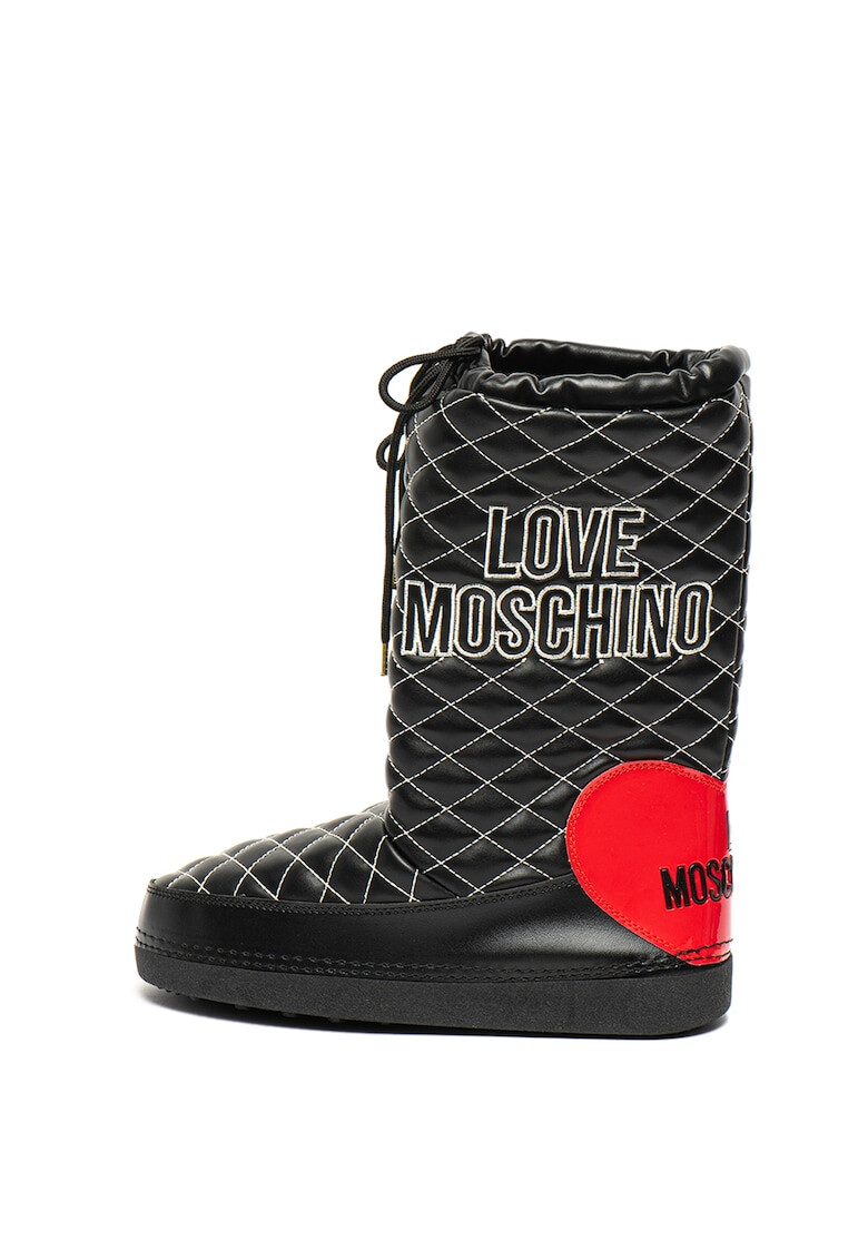 Love Moschino Apreschiuri de piele ecologica cu aspect matlasat - Pled.ro