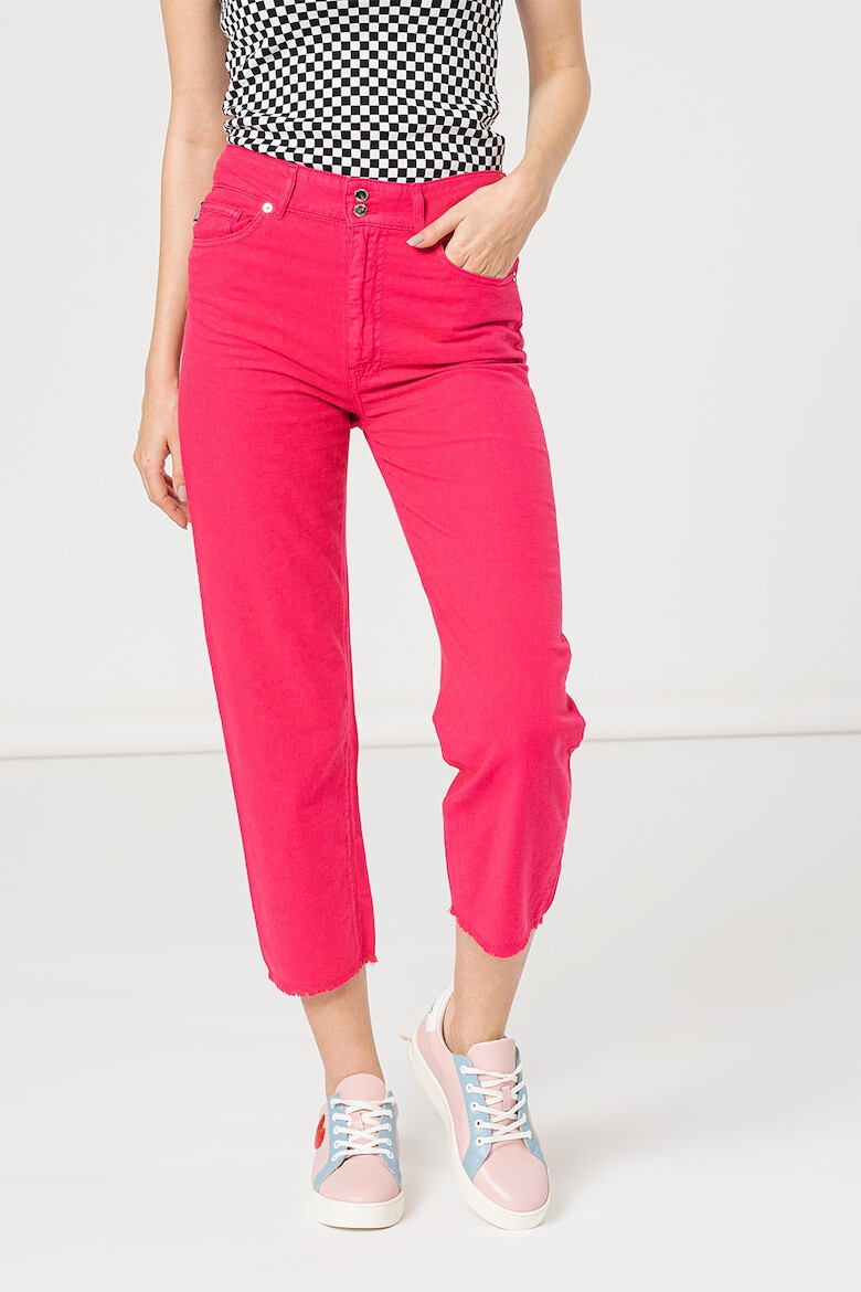 Love Moschino Blugi capri din amestec de in cu croiala boyfriend - Pled.ro