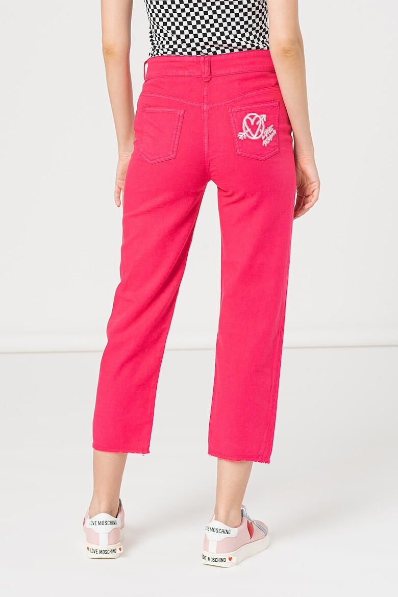 Love Moschino Blugi capri din amestec de in cu croiala boyfriend - Pled.ro