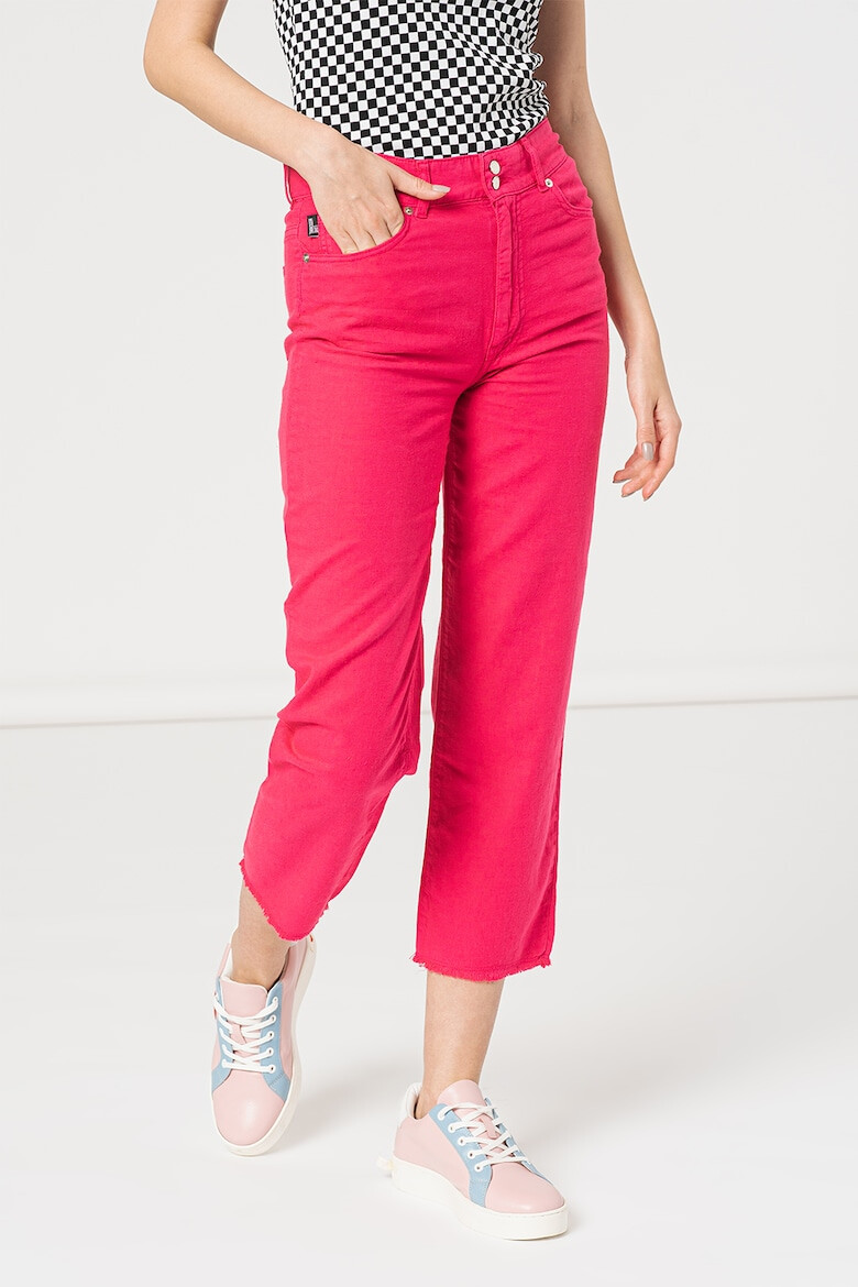 Love Moschino Blugi capri din amestec de in cu croiala boyfriend - Pled.ro