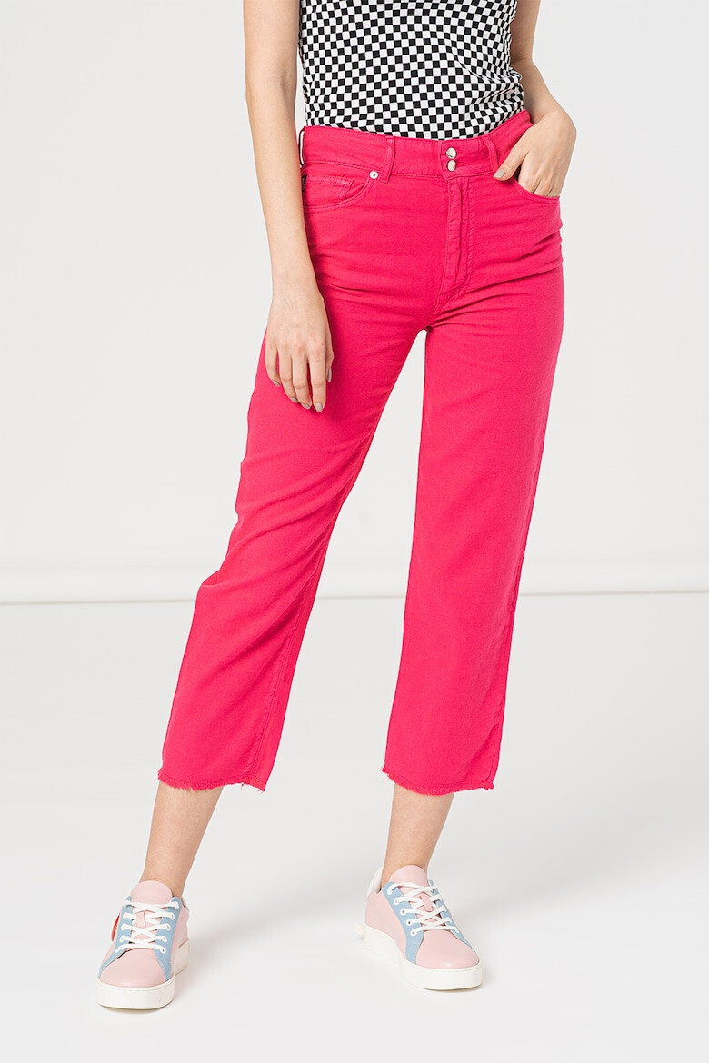 Love Moschino Blugi capri din amestec de in cu croiala boyfriend - Pled.ro