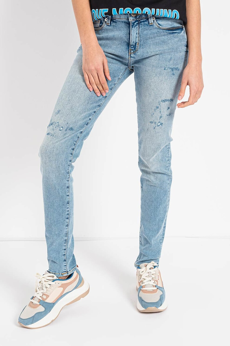 Love Moschino Blugi skinny cu aspect decolorat - Pled.ro