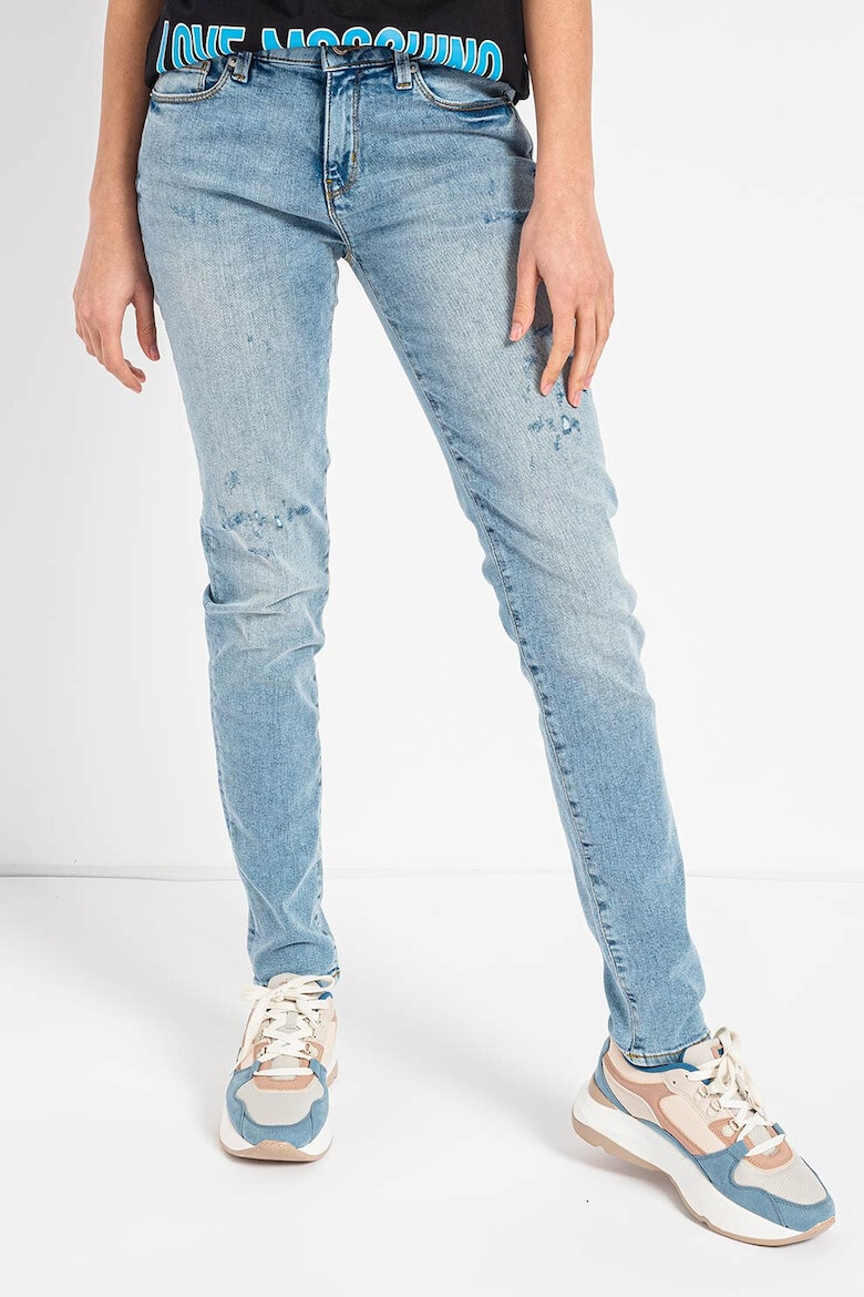 Love Moschino Blugi skinny cu aspect decolorat - Pled.ro