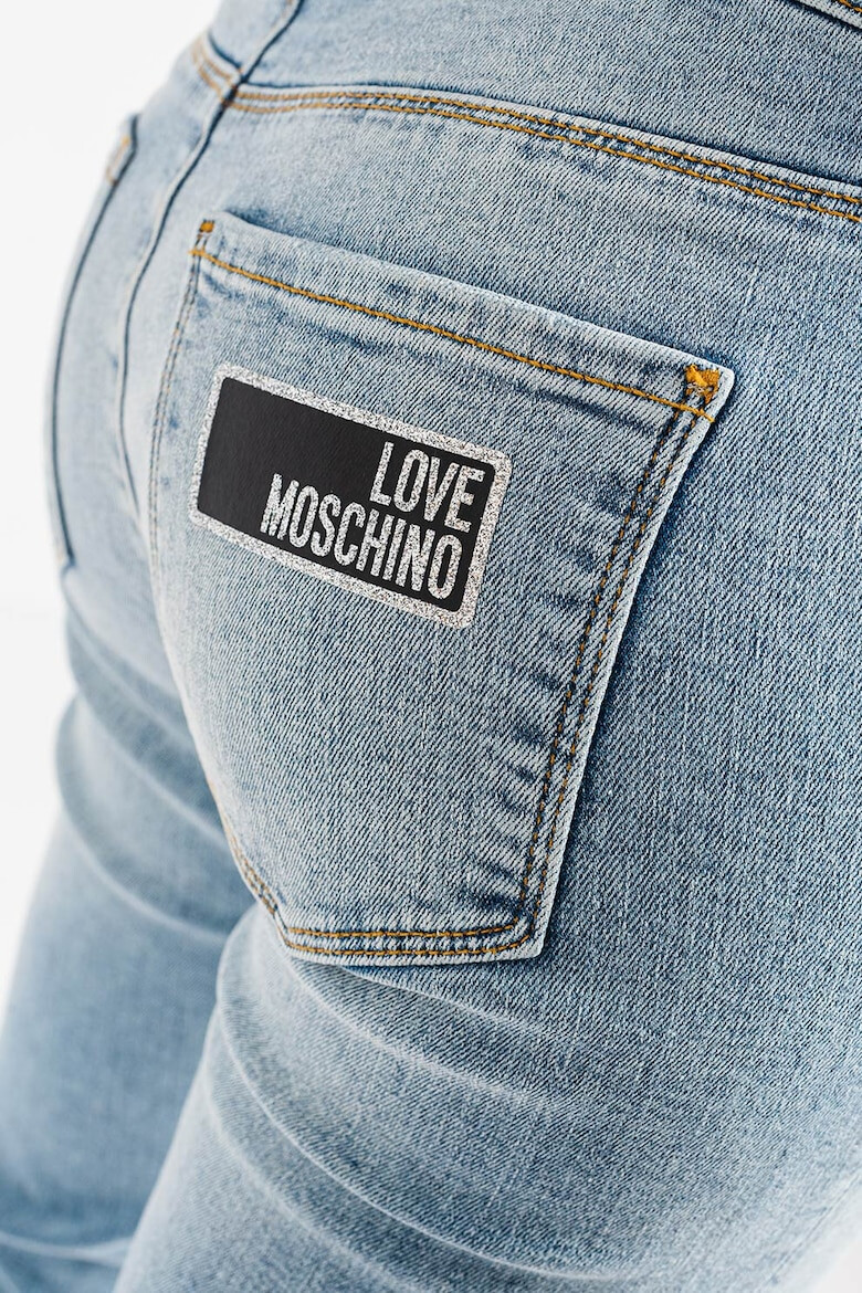 Love Moschino Blugi skinny cu aspect decolorat - Pled.ro