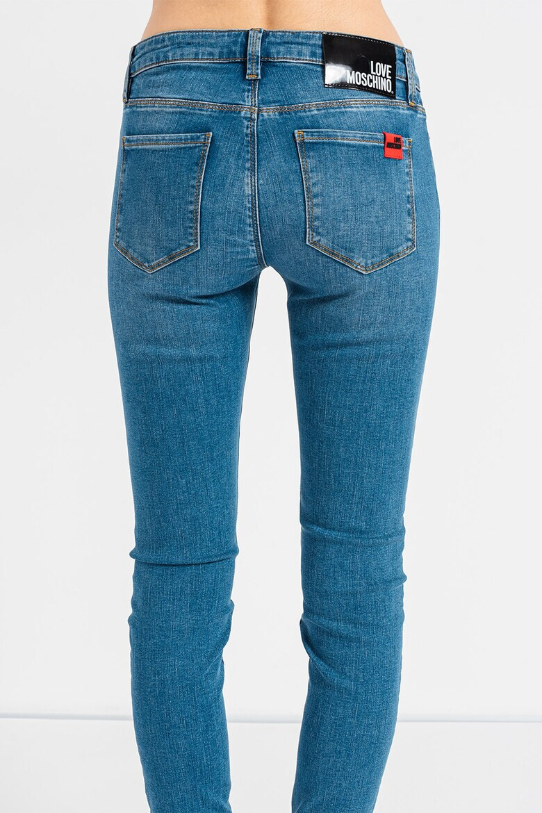 Love Moschino Blugi skinny cu talie joasa - Pled.ro