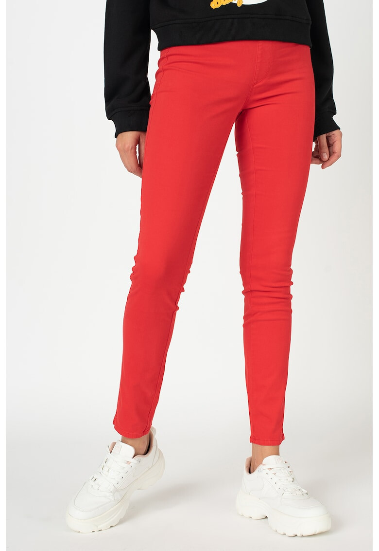 Love Moschino Blugi slim fit cu aplicatie din strasuri - Pled.ro