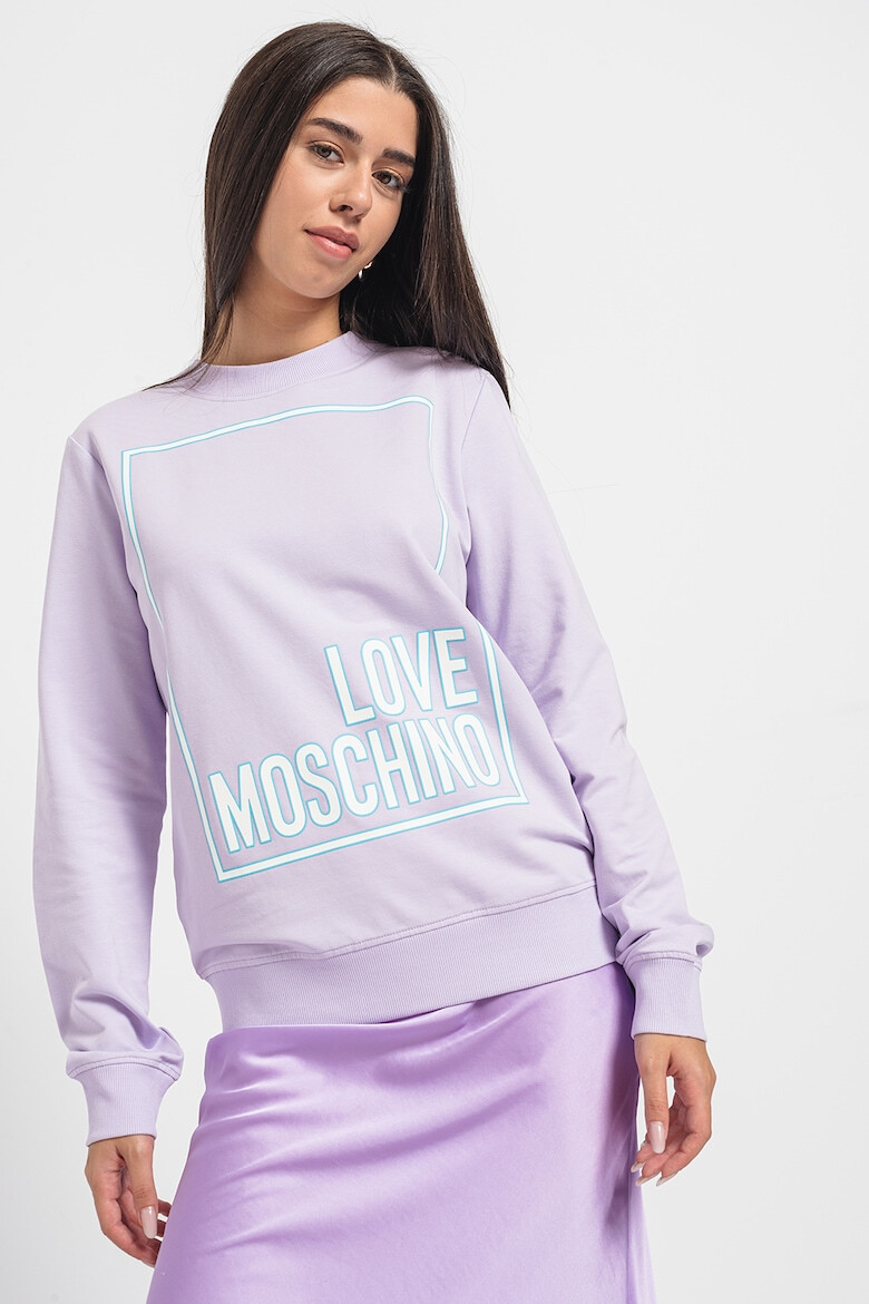 Love Moschino Bluza de trening cu imprimeu logo - Pled.ro