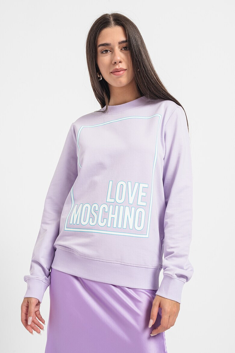 Love Moschino Bluza de trening cu imprimeu logo - Pled.ro