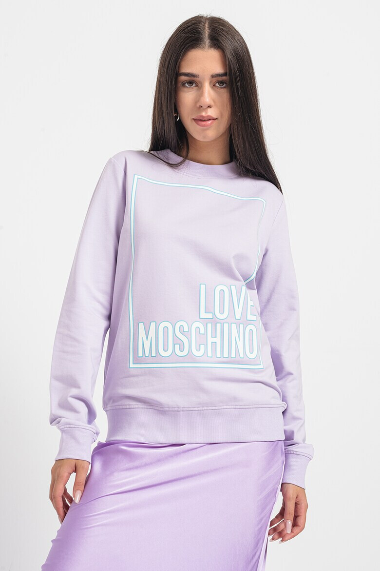 Love Moschino Bluza de trening cu imprimeu logo - Pled.ro