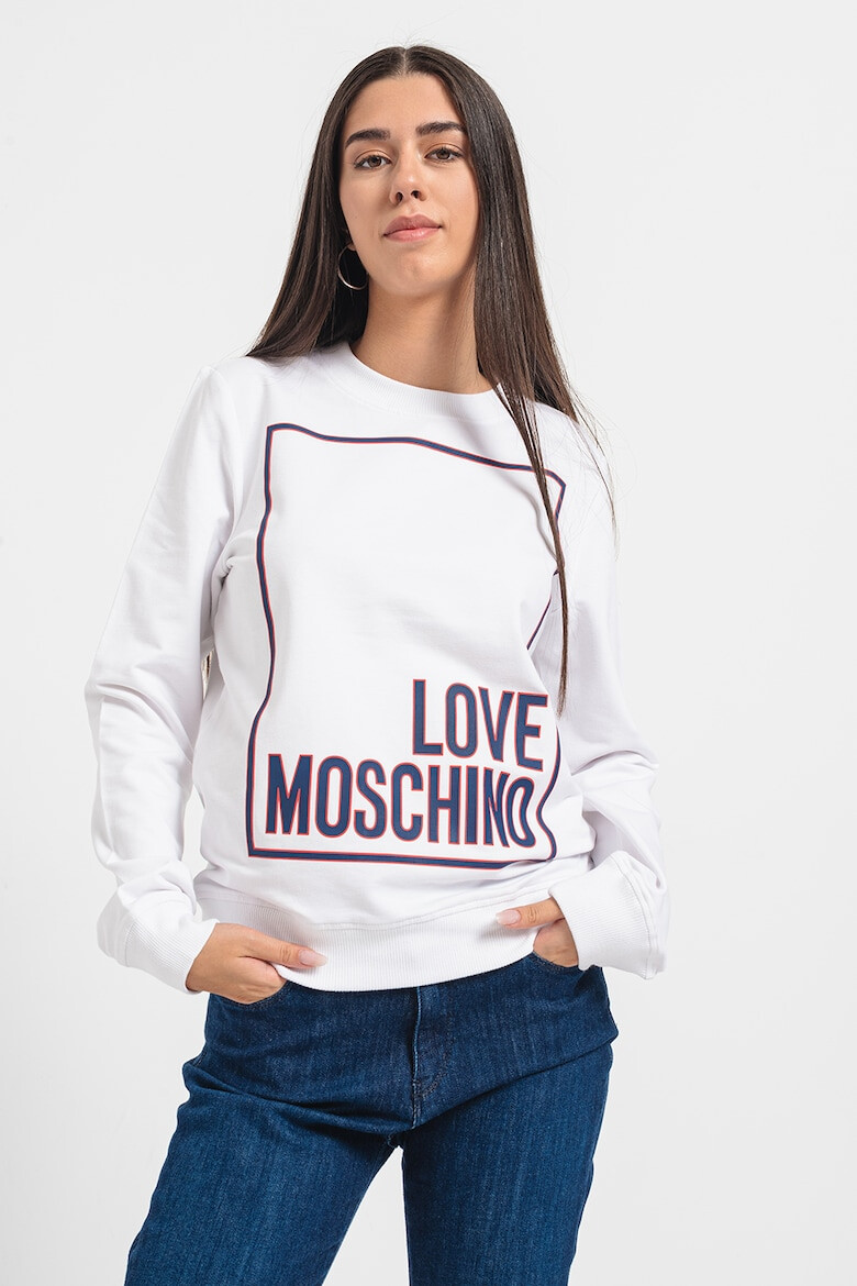 Love Moschino Bluza de trening cu imprimeu logo - Pled.ro