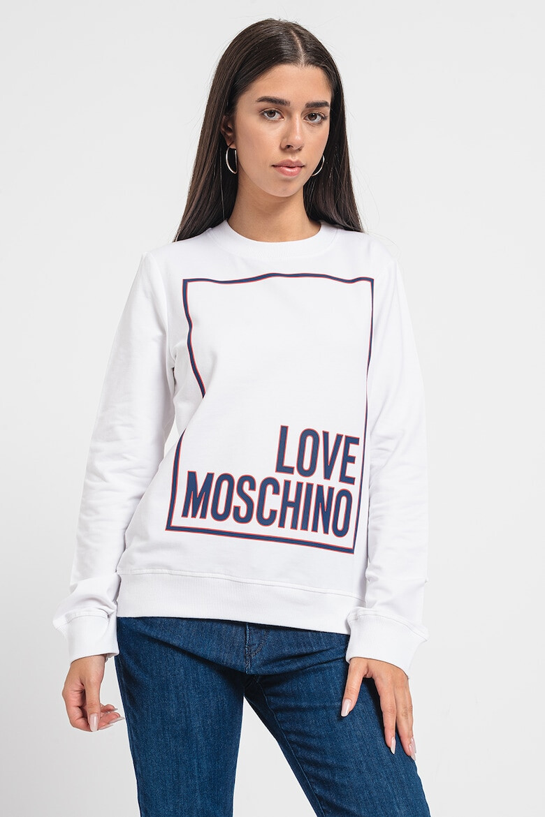 Love Moschino Bluza de trening cu imprimeu logo - Pled.ro