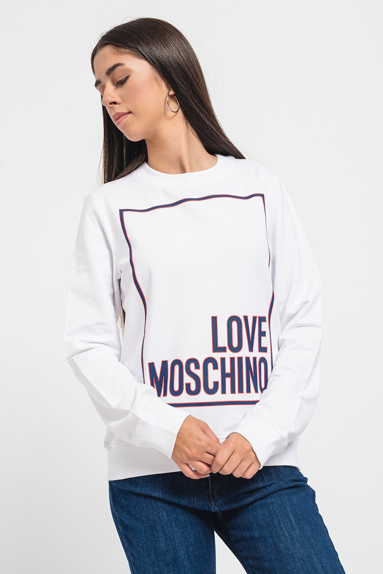 Love Moschino Bluza de trening cu imprimeu logo - Pled.ro