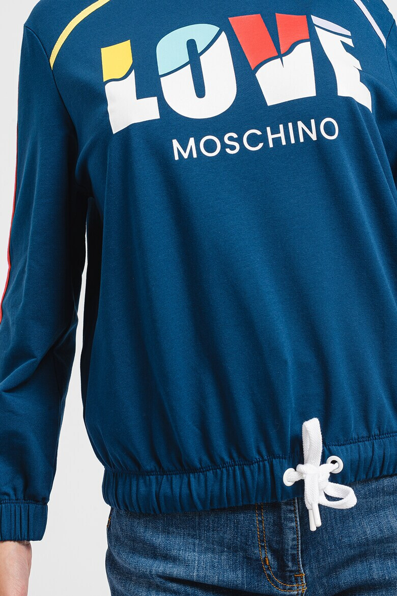 Love Moschino Bluza de trening cu imprimeu logo supradimensionat - Pled.ro