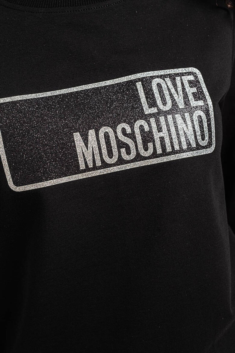 Love Moschino Bluza sport cu decolteu la baza gatului si imprimeu logo - Pled.ro