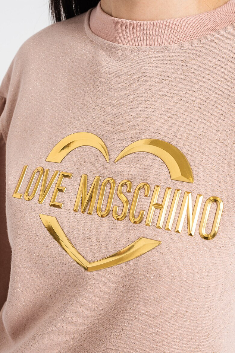 Love Moschino Bluza sport cu decolteu la baza gatului si maneci bufante - Pled.ro