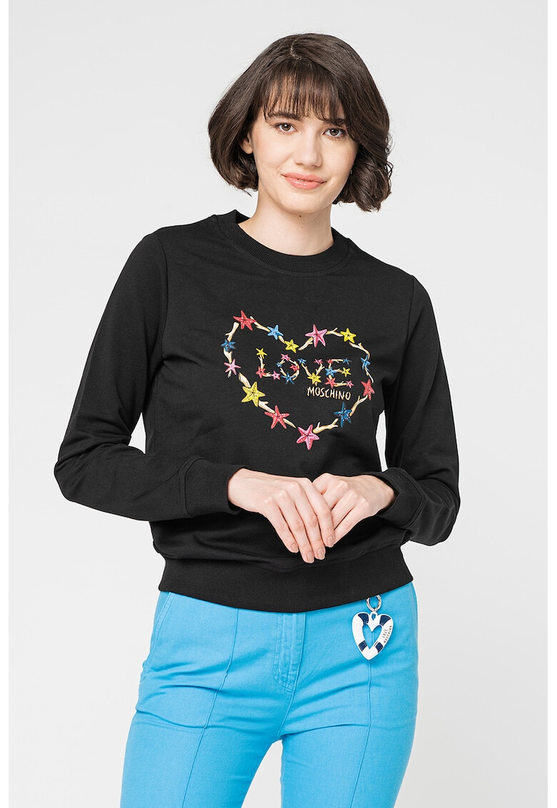 Love Moschino Bluza sport cu imprimeu logo - Pled.ro