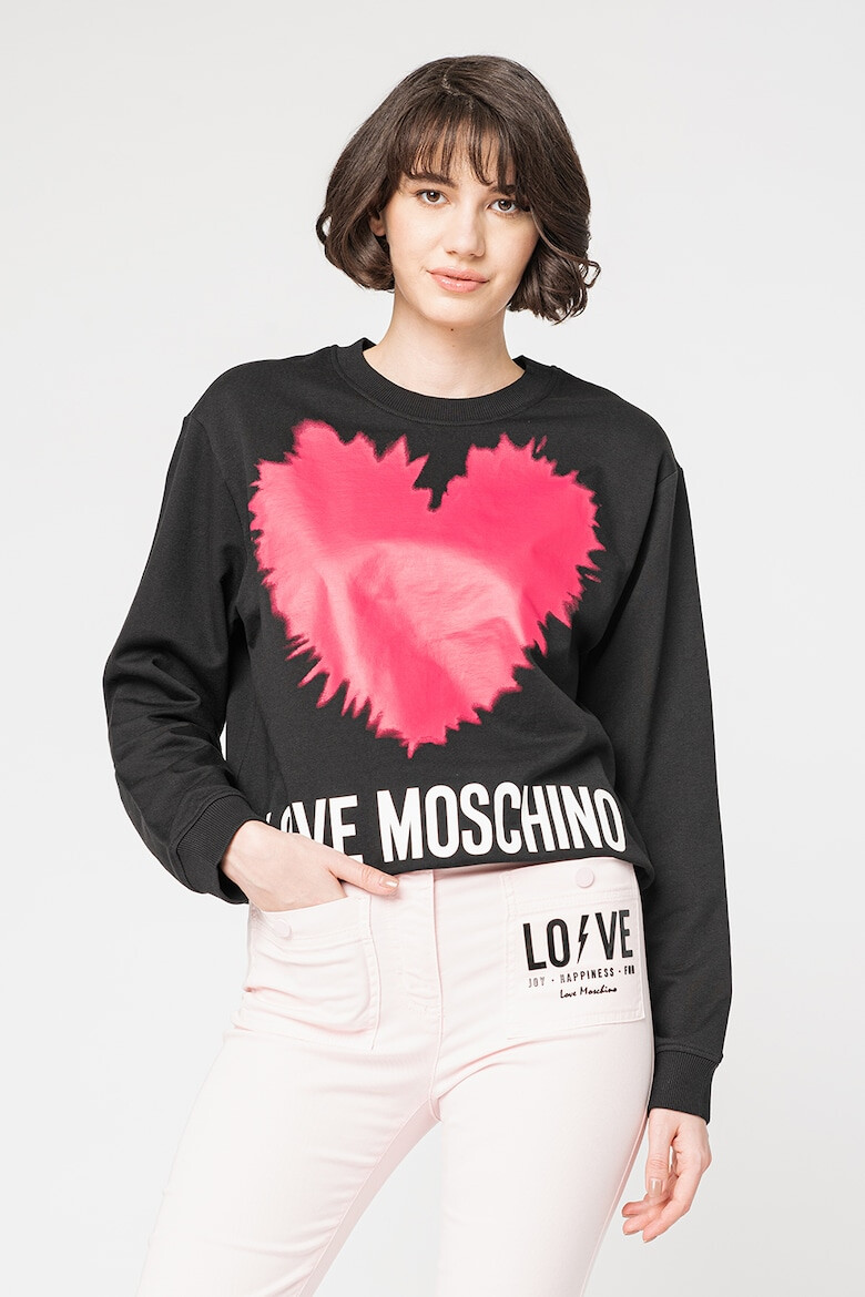 Love Moschino Bluza sport cu imprimeu logo - Pled.ro