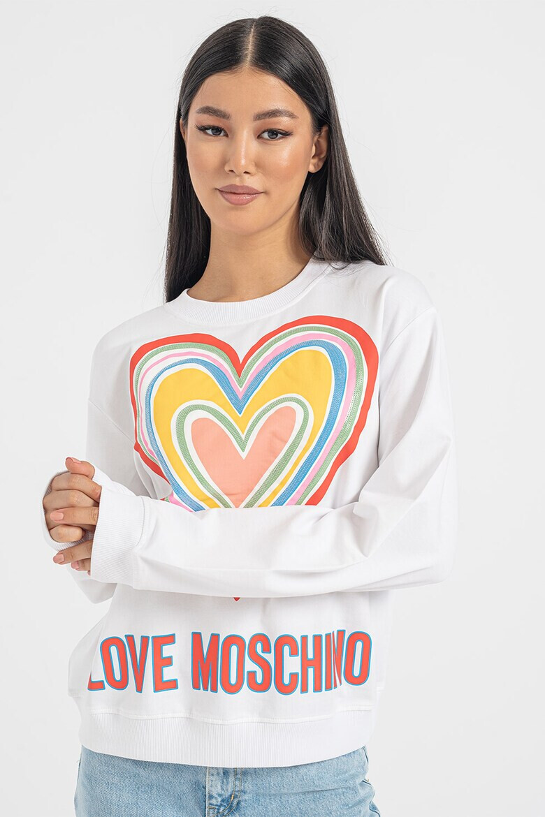 Love Moschino Bluza sport cu imprimeu logo - Pled.ro