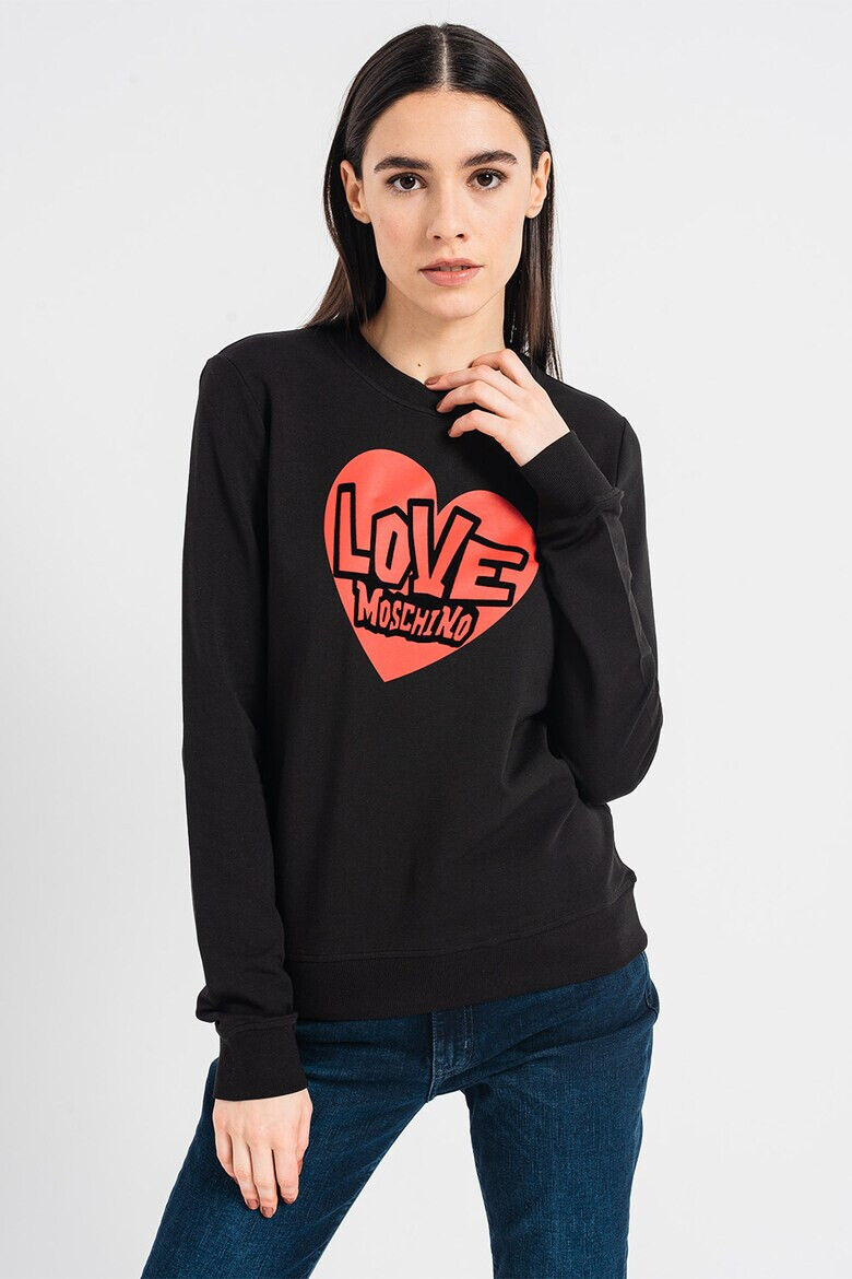 Love Moschino Bluza sport din amestec de modal cu imprimeu logo - Pled.ro