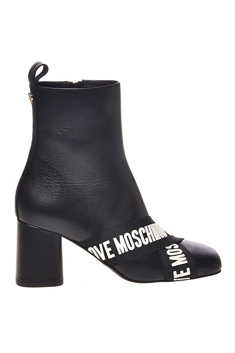 Love Moschino Botine din piele cu toc inalt - Pled.ro