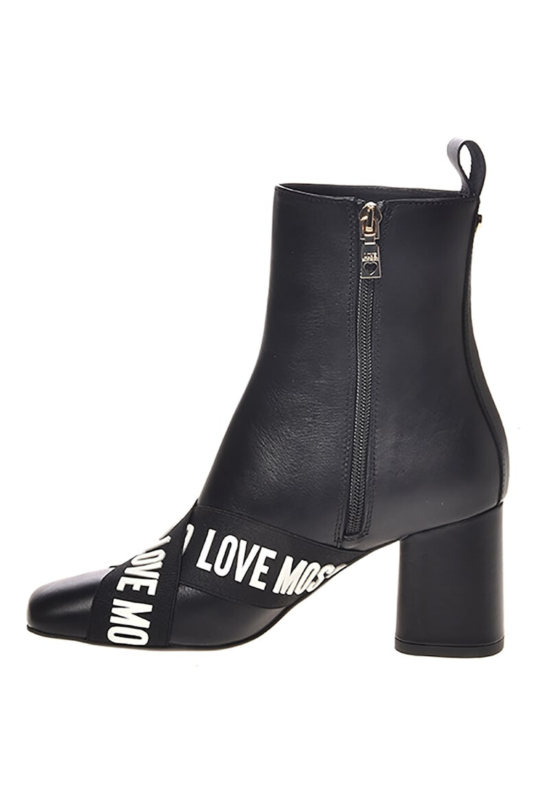 Love Moschino Botine din piele cu toc inalt - Pled.ro