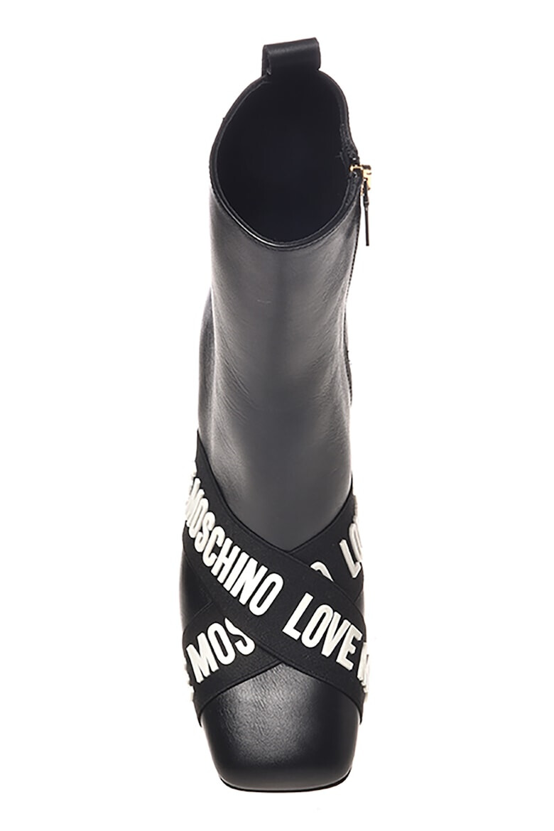 Love Moschino Botine din piele cu toc inalt - Pled.ro