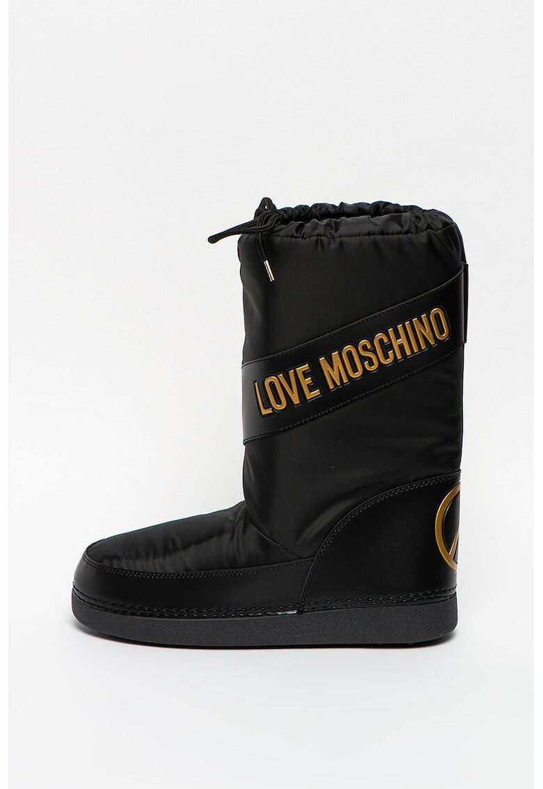 Love Moschino Cizme apres ski mid-calf cu model colorblock - Pled.ro