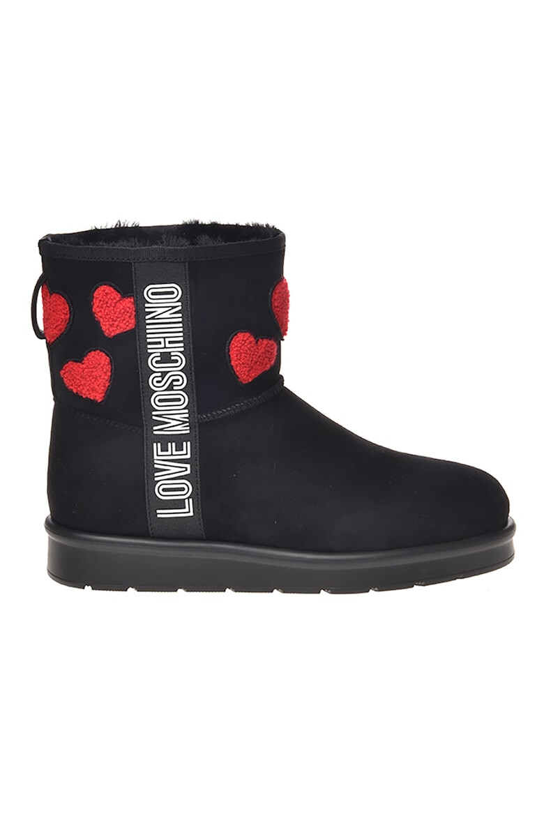 Love Moschino Cizme de iarna fara inchidere cu banda logo - Pled.ro