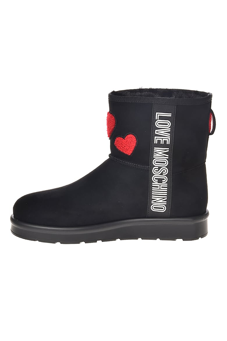 Love Moschino Cizme de iarna fara inchidere cu banda logo - Pled.ro