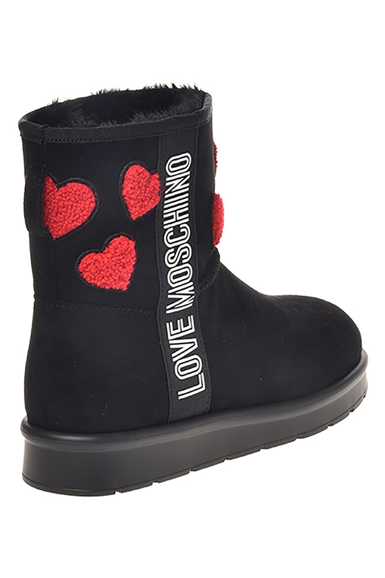 Love Moschino Cizme de iarna fara inchidere cu banda logo - Pled.ro