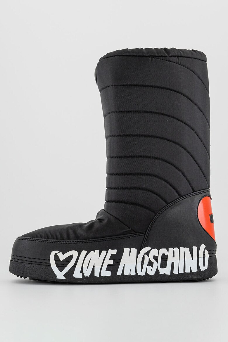 Love Moschino Cizme medii de iarna cu aspect matlasat si logo - Pled.ro