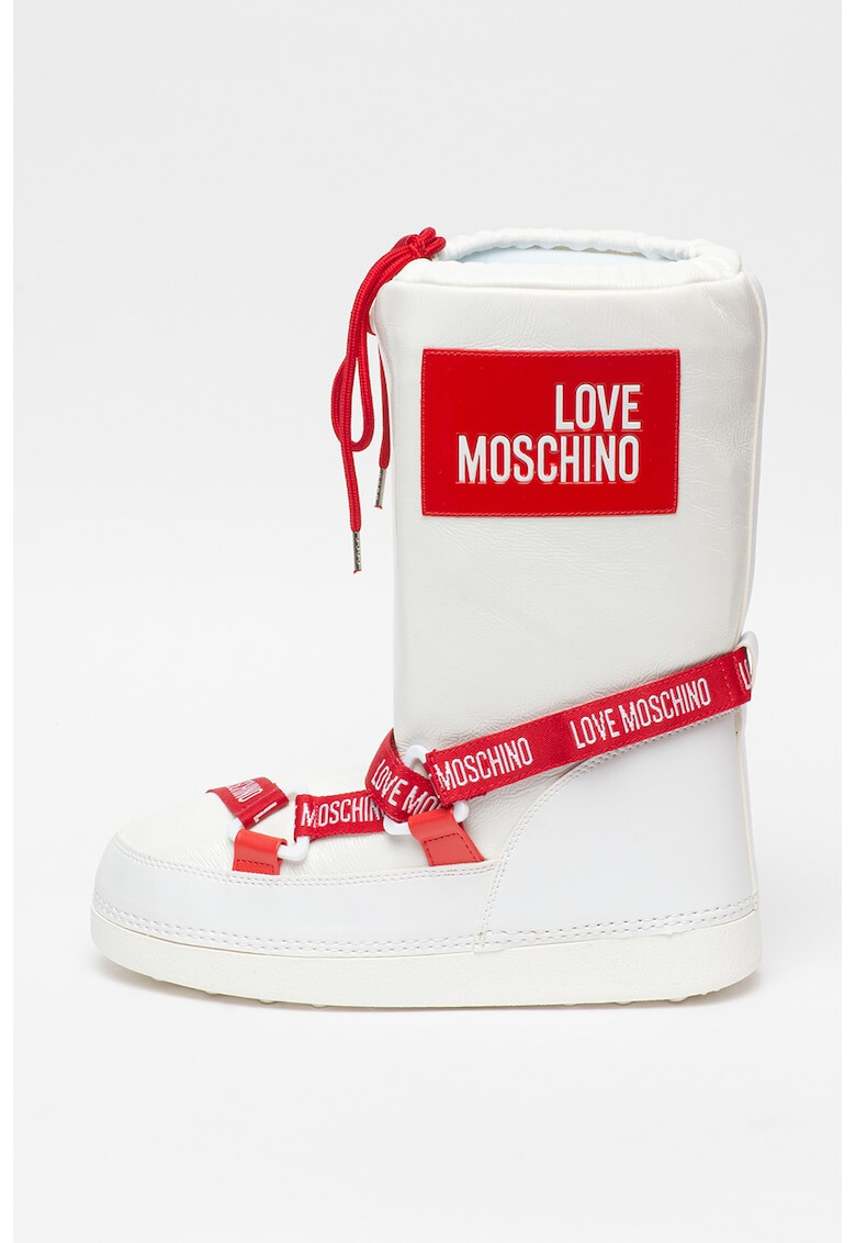 Love Moschino Cizme medii de iarna din piele ecologica cu aplicatie logo - Pled.ro