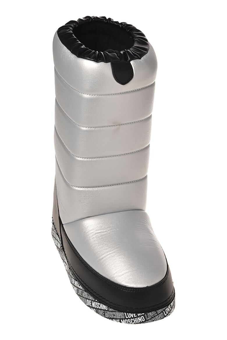 Love Moschino Cizme mid-calf cu aspect matlasata fara inchidere - Pled.ro