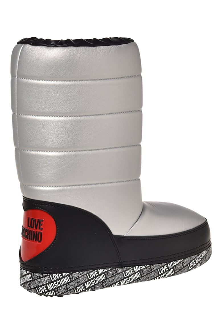 Love Moschino Cizme mid-calf cu aspect matlasata fara inchidere - Pled.ro