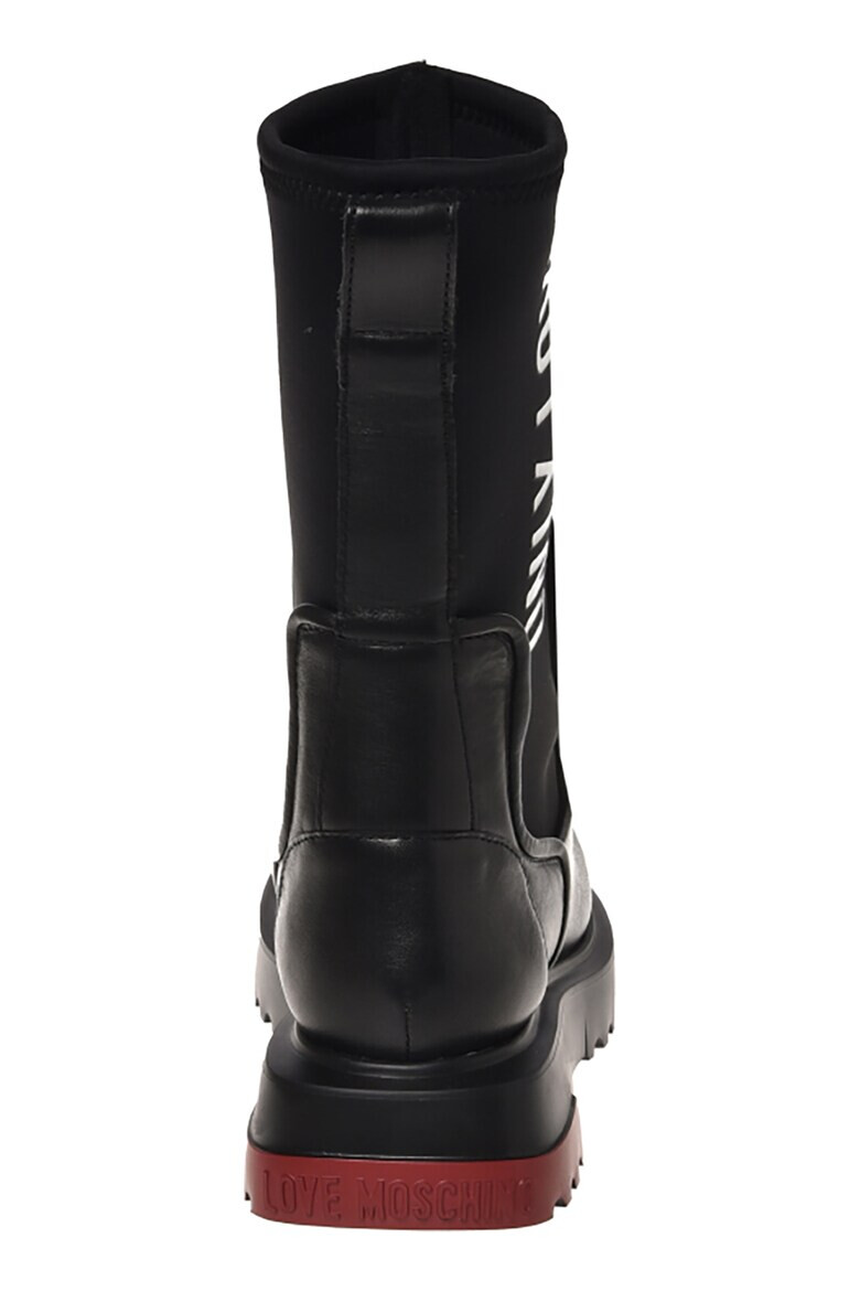 Love Moschino Cizme mid-calf cu garnituri de piele - Pled.ro