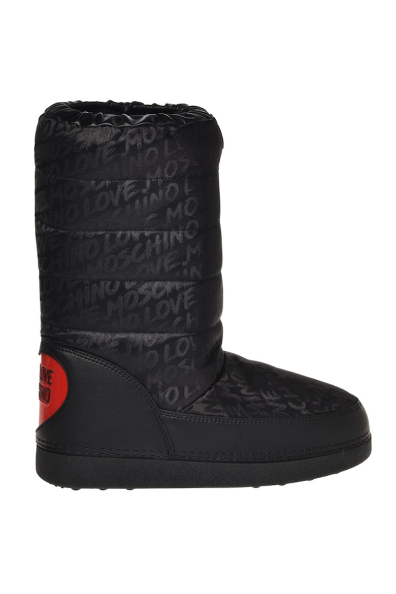 Love Moschino Cizme mid-calf cu imprimeu logo fara inchidere - Pled.ro