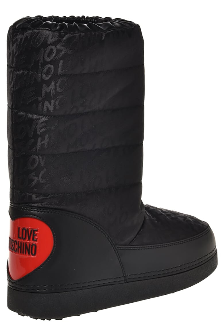 Love Moschino Cizme mid-calf cu imprimeu logo fara inchidere - Pled.ro