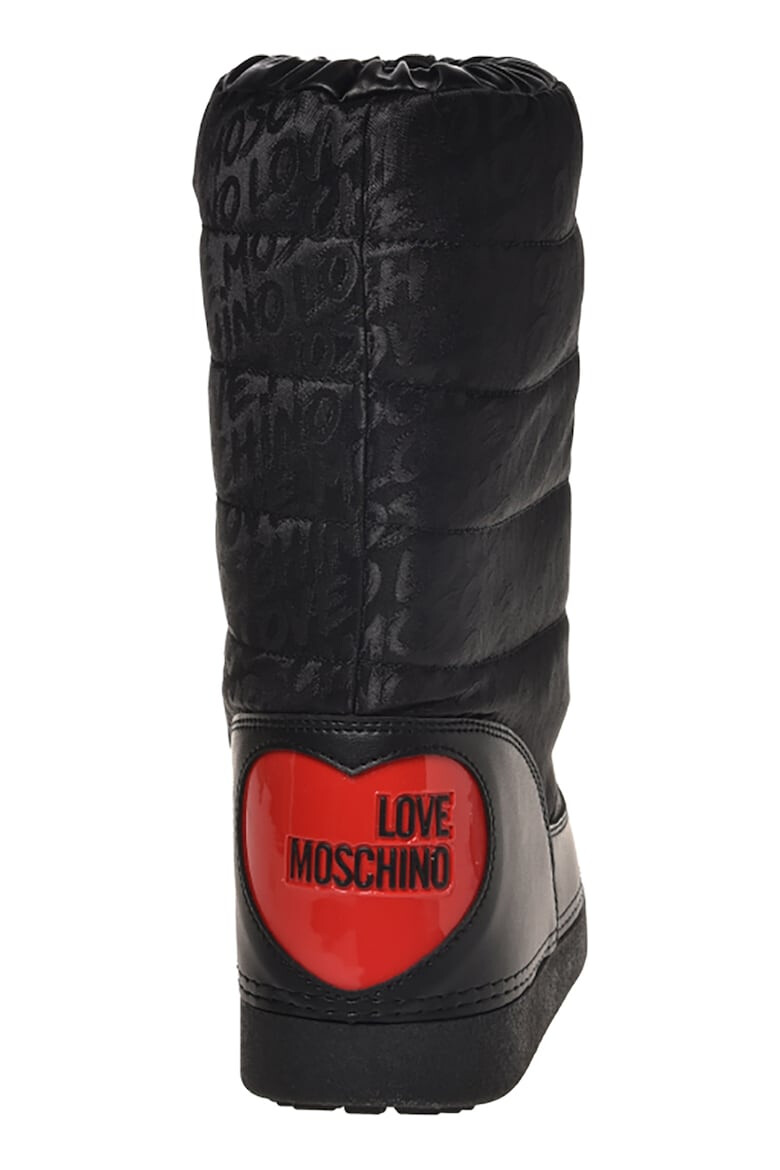 Love Moschino Cizme mid-calf cu imprimeu logo fara inchidere - Pled.ro