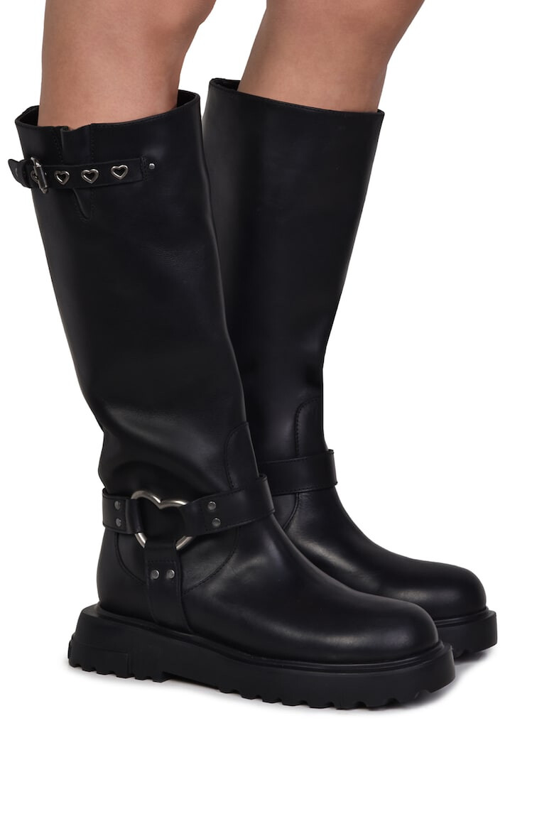 Love Moschino Cizme mid-calf de piele - Pled.ro