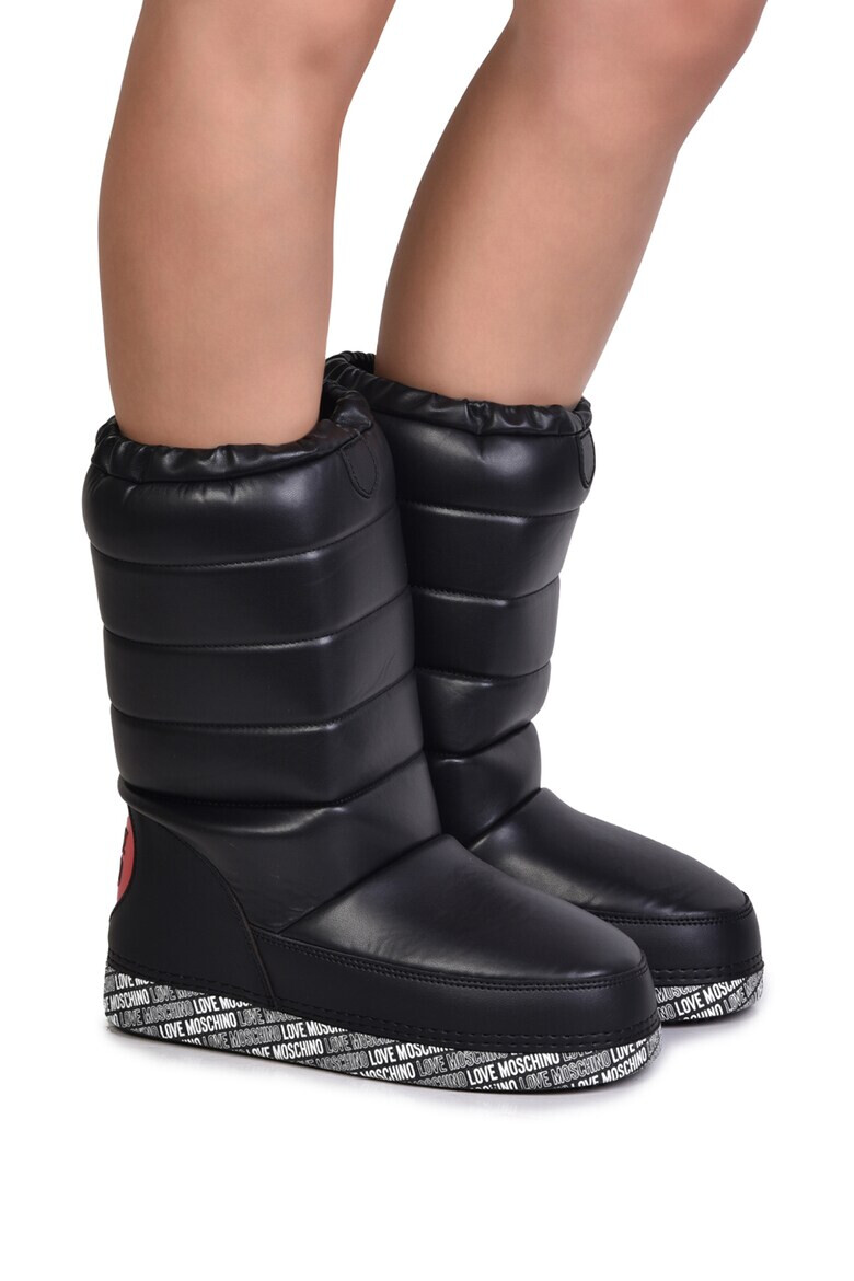 Love Moschino Cizme mid-calf de piele ecologica fara inchidere - Pled.ro