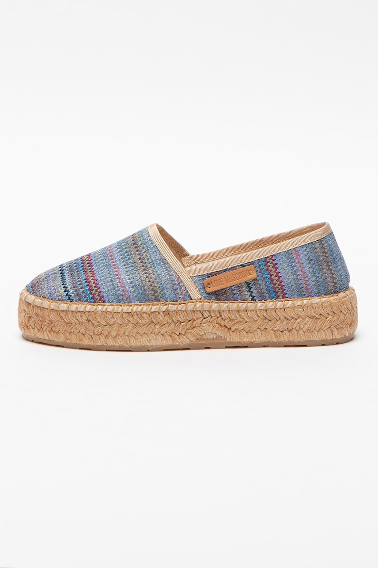 Love Moschino Espadrile din material textil cu aspect tesut - Pled.ro