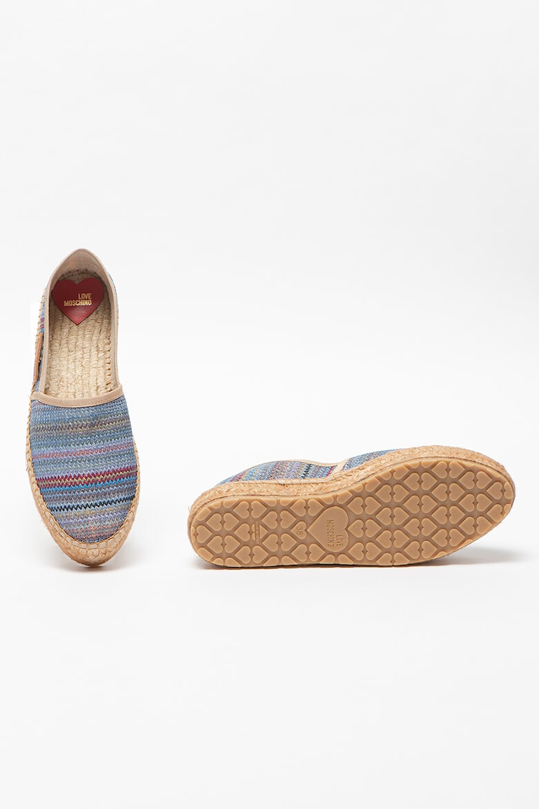 Love Moschino Espadrile din material textil cu aspect tesut - Pled.ro