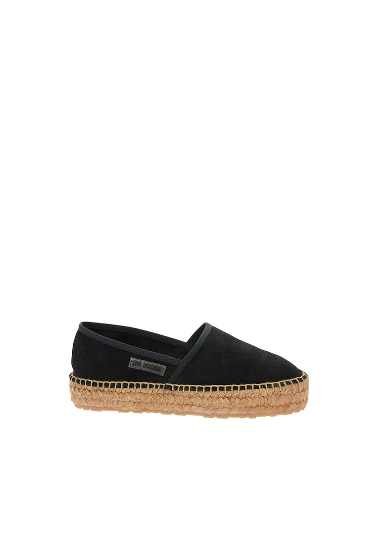 Love Moschino Espadrile flatform de piele intoarsa - Pled.ro