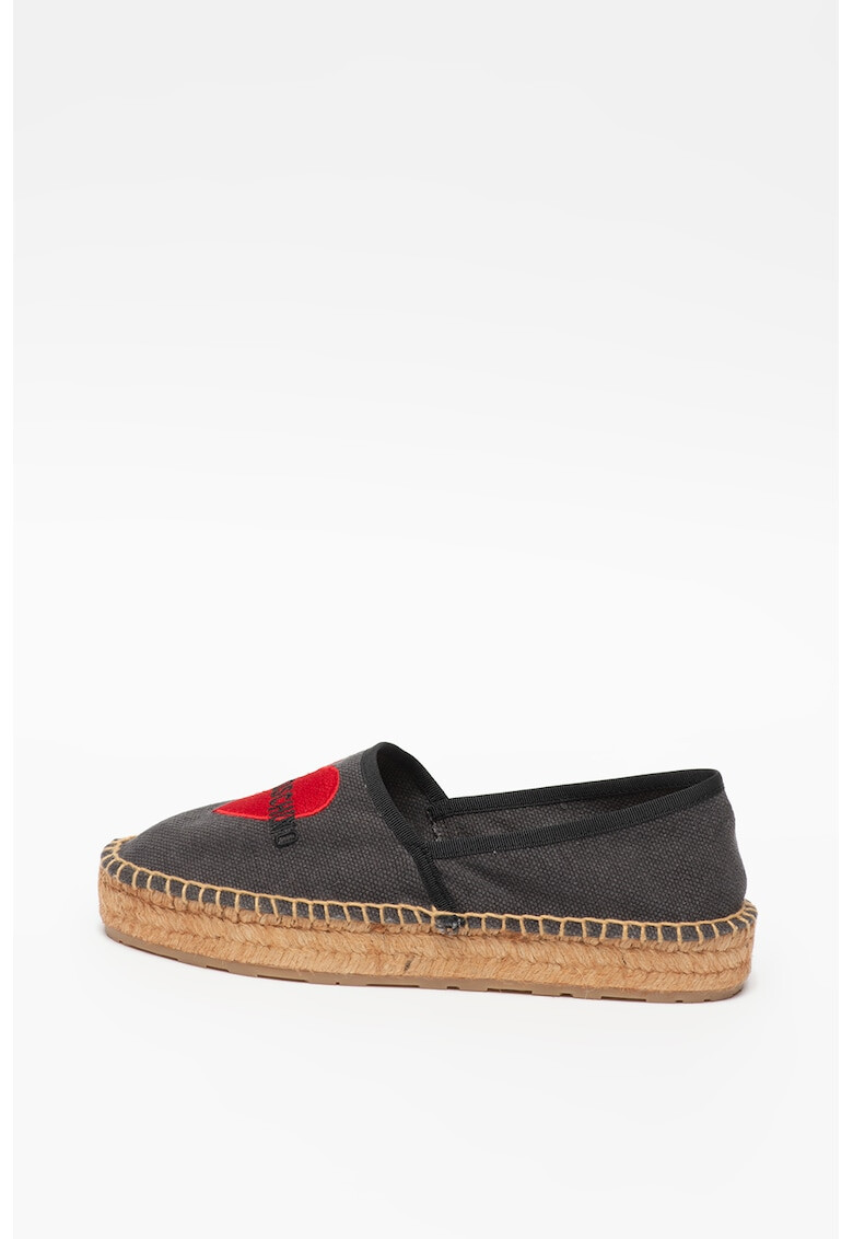 Love Moschino Espadrile slip-on cu detaliu logo - Pled.ro